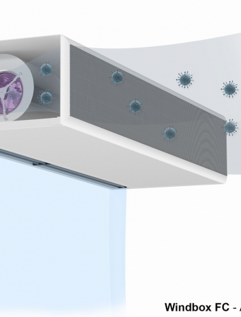 Cortina de aire Windbox con Tecnologías OH y Kleenfan
